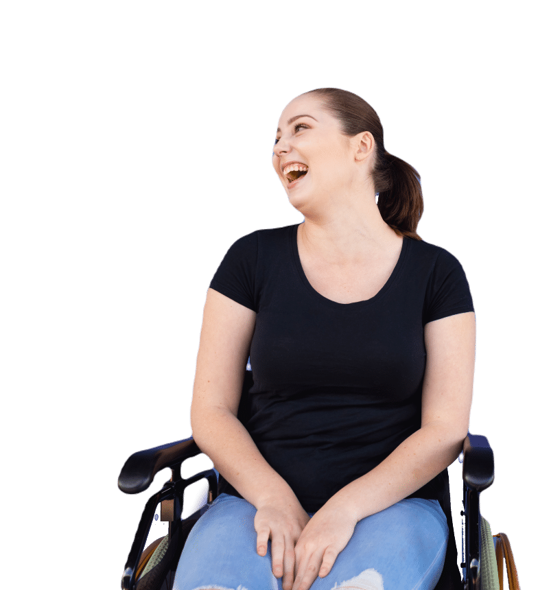 Young Woman Smiling Wheelchair