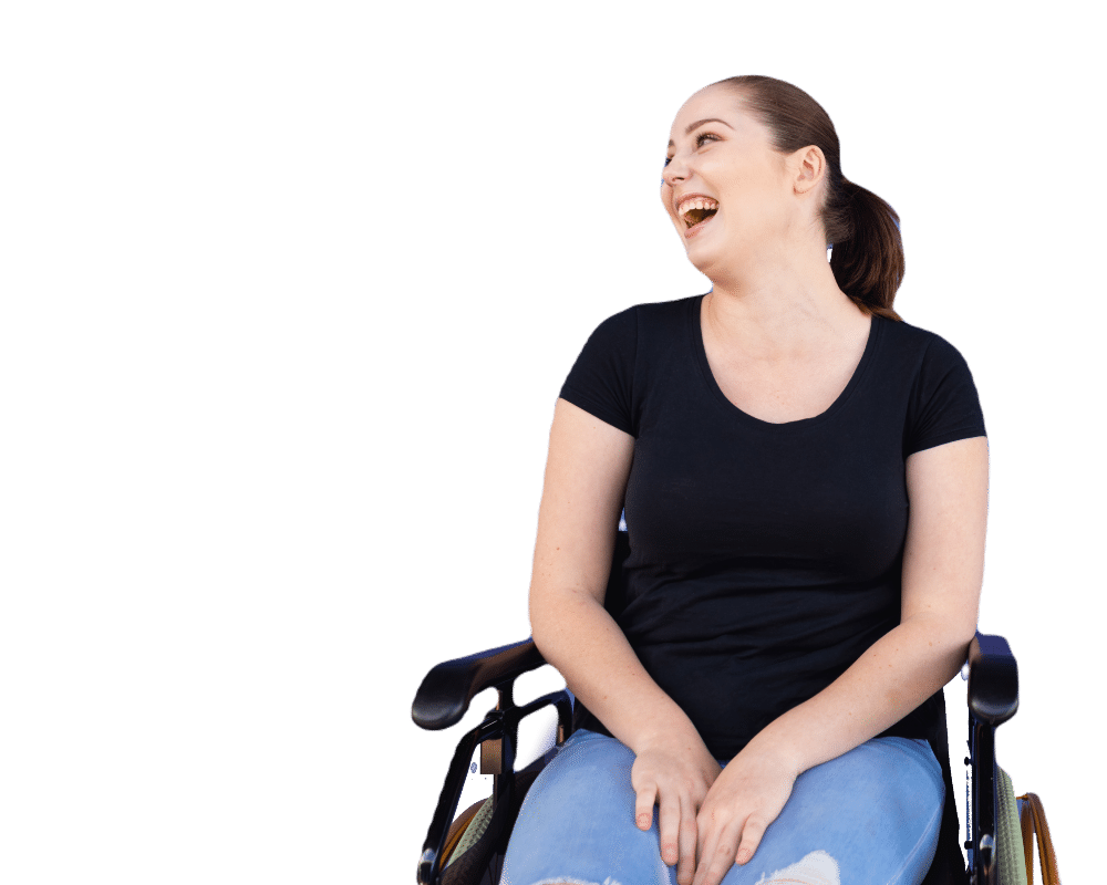 Young Woman Wheelchair Bg Remove