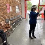 Mayor of Ballina trying VR headset at Clubhouse