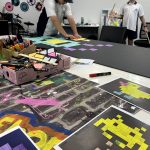 Clubhouse Bathurst member creating printed T-Shirts for Youth Week 'I Am' Exhibition in collaboration with Bathurst Regional Art Gallery