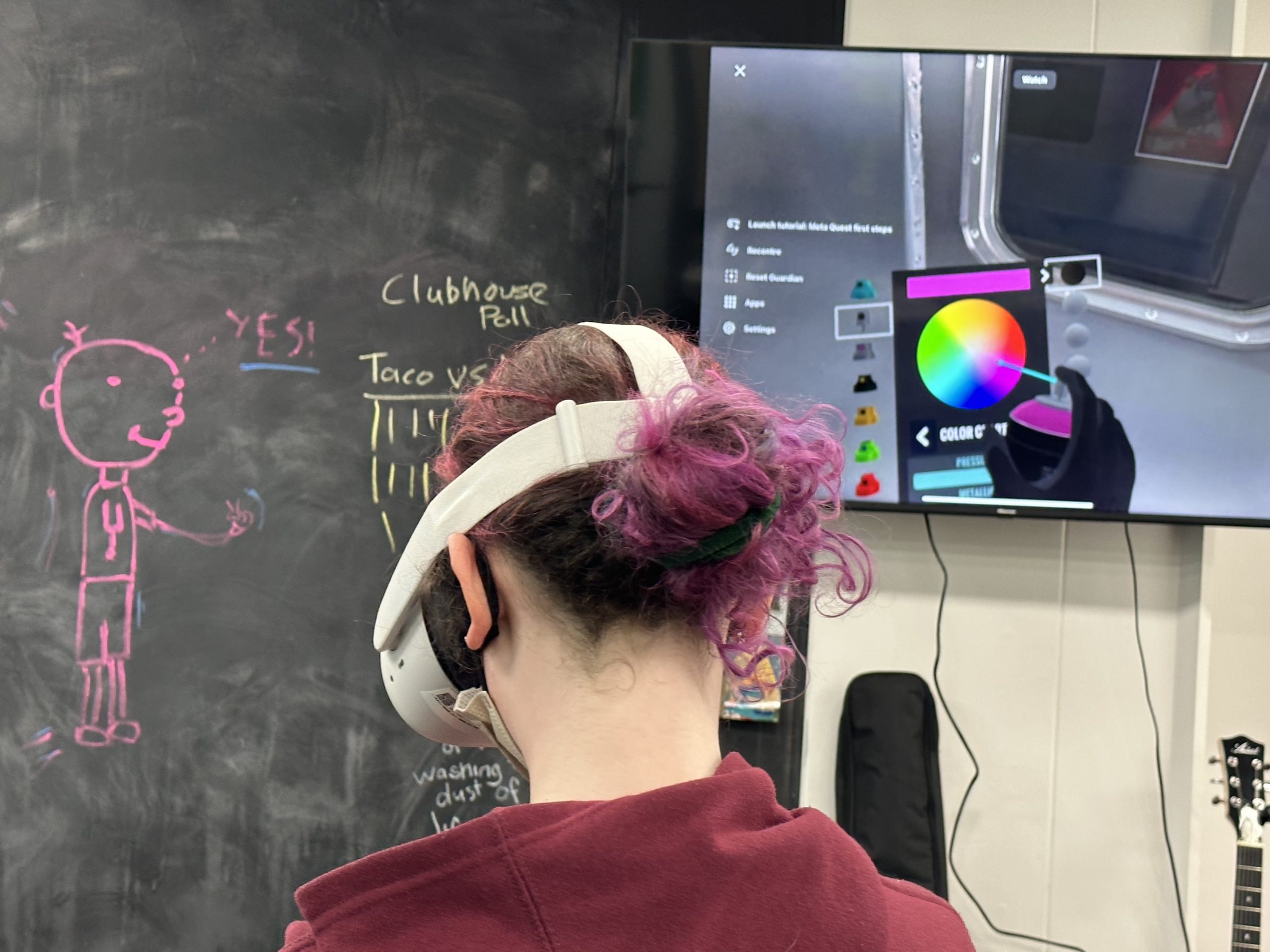 VR headsets at Clubhouse