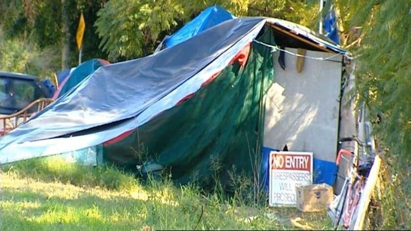 A Homeless Camp In Northern Nsw