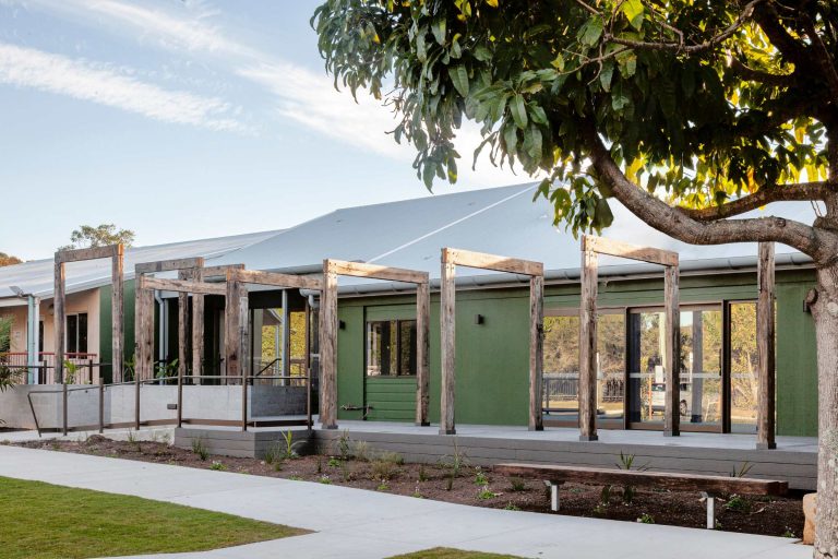 Café Terrace and entrance close up (Wordsworth St), Byron CoLab on Arakwal Country