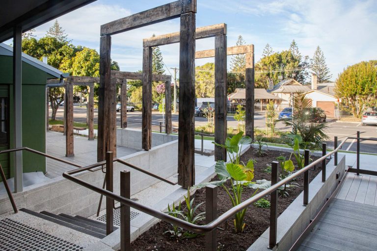 Café Terrace and entrance (Wordsworth St), Byron CoLab on Arakwal Country