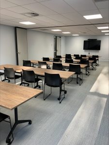 Byron CoLab on Arakwal Country Large Meeting Room, Lecture Style Setup in CoWork space