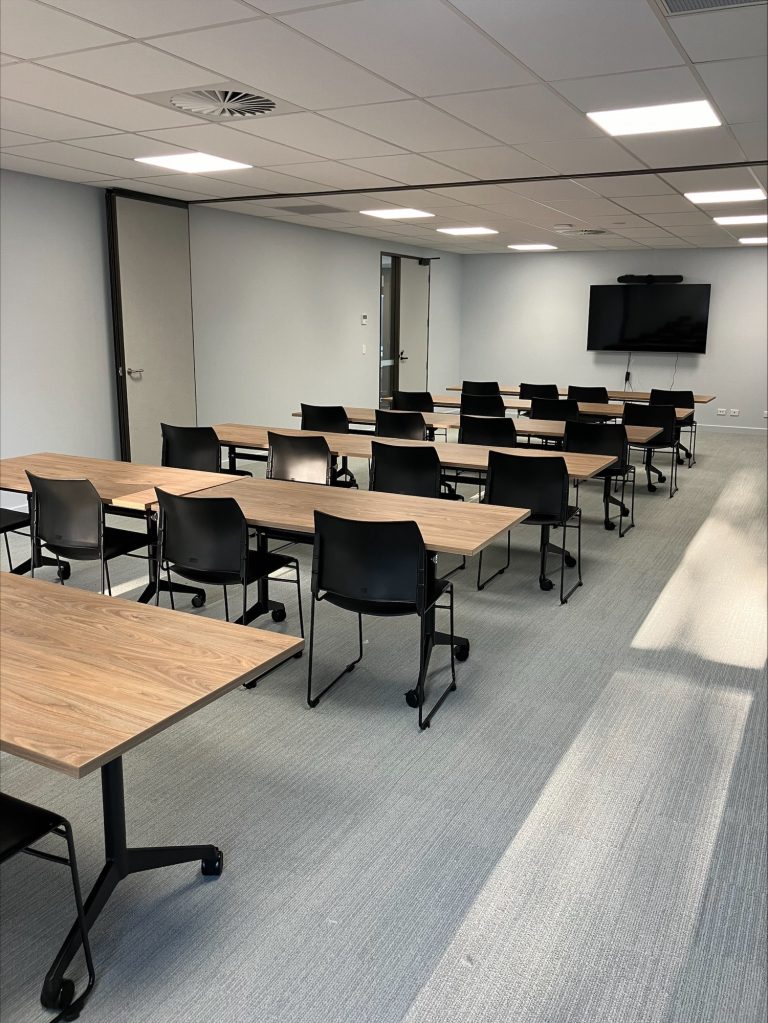 Byron CoLab on Arakwal Country Large Meeting Room, Lecture Style Setup in CoWork space