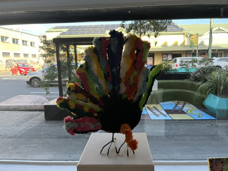 Garry Mccully's bird sculpture from found materials