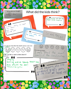 Children's feedback from Queer Family Sprouts program
