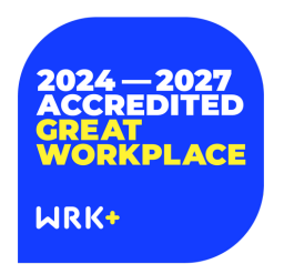 2024 - 2027 Accredited Great Workplace by WRK+ badge