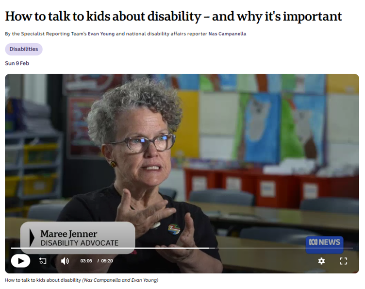 ABC Article: 'How To Talk To Kids About Disability'