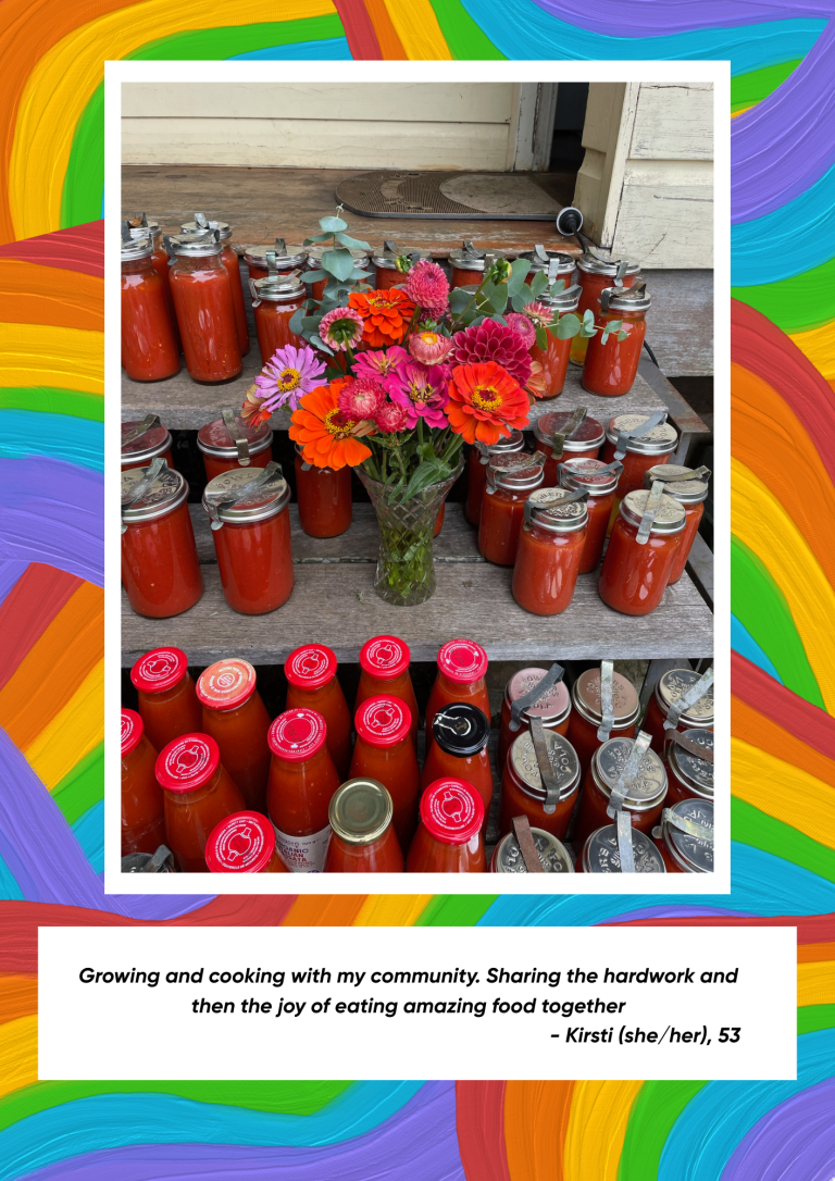 Photo shows bottles of preserves