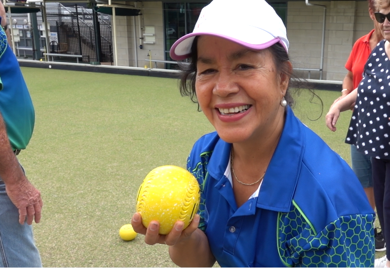 Violetta Playing Bowls